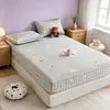 Sábana bajera acolchada, pieza única, protector de colchón engrosado, no es algodón puro, funda de cama 100% algodón, protector de colchón a prueba de polvo y antideslizante