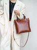 Bolso para Mujer 2026 Clásico Versátil Cesta Cubo Cuero Genuino Gran Capacidad Piel de Vaca Suave Curtida Vegetal Bolso de Hombro