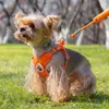 Coleira Arnês Estilo Colete para Cães Gatos Nova Moda Refletiva Respirável Leash para Passeio de Gatos Leash para Cachorros Pequenos Atacado