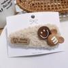 Celebridad de Internet Otoño e Invierno Nuevo Color Té con Leche Felpa Dibujos Animados Clip de Gota Pinza para el Cabello Pinza para Flequillo Lateral Accesorios para el Cabello para Niña Japonesa y Coreana