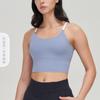 2022 Europeu e Americano Naked Yoga Esportes Underwear Water Drops Cross Beauty Back Fitness Shockproof Running Sports Sutiã para Mulheres