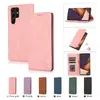 Para Samsung A52 capa de celular com sucção magnética A85 5g sensação de pele capa flip de couro retrô s21 capa protetora à prova de queda