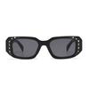2026 Nuevas Gafas de Sol de Moda Transfronterizas Incrustadas con Diamantes con Protección UV, Montura Cuadrada Pequeña, Diseño Pra, Gafas de Sol de Alta Gama para Mujer