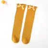 Nuevos Calcetines de Algodón para Niñas Bebés de Caña Media con Encaje de Lazo de Doble Puntada para Primavera y Verano, Boca Suelta, Calcetines Apilables para Niños