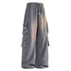 Macacão masculino verão novo casais com calça fina multi-bolsos masculino P-3GG