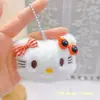 Pingente de pelúcia popular com guizo, chaveiro de gatinho fofo, enfeite para pendurar, brinquedo de pelúcia de máquina de pegar bichinhos de pelúcia