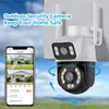 Cámara Binocular Inalámbrica HD ICSEE Teléfono Móvil Remoto Visión Nocturna a Todo Color Máquina de Bola Exterior A25 Monitor Inteligente
