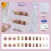 Venta Directa Personalizada de Fábrica Uñas Cortas, Medias y Largas para Manicura, Uñas Portátiles de Fototerapia Hechas a Mano, Pegatinas para Uñas, Estilo de Lujo Accesible 24 Piezas