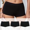 Paquete de 3 bóxers de algodón negro para mujer y ropa interior para mujer