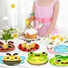 Platos de Papel con Forma de Animales e Insectos Bp043, Vajilla para Fiesta Navideña para 6 Personas, Platos Decorativos Desechables