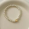 Pulsera de Perlas Shijia Apiladas Estilo Francés Lujo Ligero Nicho Exquisita Cuerda Pétrea Pulsera de Perlas 2024 Nuevo Sentido de Alta Gama