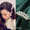 2024 Grampo de Cabelo de Liga com Strass Franja Lateral Presilha de Mola Estilo Coreano Clipe Superior Feminino Acessório de Cabelo Laço Fresco e Doce