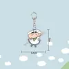 Llavero acrílico de Crayon Shin-chan, colgante para mochila, mercancía de dibujos animados linda para que los estudiantes la regalen, en stock
