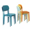 Silla de Plástico para Uso Doméstico, Engrosada con Respaldo, Estilo Lujo Ligero Minimalista Moderno, Adecuada para Áreas de Espera en Salones de Mahjong, Comedores y Salas de Estar