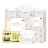 Pañuelos Faciales Jierou en Polvo 3 Capas 120 Hojas Sin Perfume Paquete Grande Pañuelos Faciales para el Hogar Dormitorio Servilletas Papel Higiénico Económico