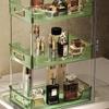 Estante de Almacenamiento de Cosméticos para Lavabo de Lujo Ligero Baño Lavado de Cara Inodoro Encimera Baño Vestidor Escritorio Caja de Almacenamiento
