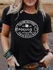 Amazon Transfronteiriça Europeia e Americana Padrão Reuing Moda Solta Casual Manga Curta Gola Redonda Camiseta Feminina E-commerce Transfronteiriço
