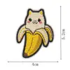 Parches bordados de animales de dibujos animados comida conejo lindo panda oso plátano ropa mochila parches termoadhesivos D