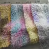 Tie-Dye Estampado Perla Visón Peluche Largo Piel Falsa de Conejo Alto-Bajo Piel de Visón Ropa para Mujer Zapatos y Sombreros Tela de Peluche