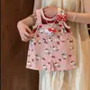 Mono Dopamina Súper Lindo para Niñas, Ajustable, Gato Kt, Conjunto de Mameluco Infantil, Chaleco de Encaje de Verano