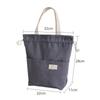 Bolsa de Almuerzo de Lona de Gran Capacidad Minimalista Yanxuan, Bolsa Simple con Cordón para Oficinista, Lonchera Térmica