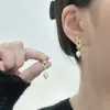 Brincos de pérola barroca retrô francesa para mulheres 2024 novos brincos de nó de corda elegantes e luxuosos e elegantes brincos avançados