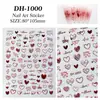 Pegatinas para Uñas Corazón Hueco Graffiti Estilo Plano Pintado a Mano Corazón Láser Pegatinas de Arte para Uñas DIY Joyería Dh1000