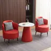 Conjunto de sofá moderno minimalista de luxo para recepção comercial, adequado para escritórios de vendas, varandas de escritório e áreas de reunião informais