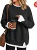 Estación Independiente Europea y Americana Transfronterizo Amazon Nuevo Estilo Falso Dos Piezas Sudadera con Capucha Casual Holgada de Manga Larga para Mujer