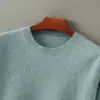 Suéter Fino de Manga Corta para Hombre 100% Lana Pura Cuello Redondo Camiseta de Punto Base para Jóvenes Ropa Interior Base Interior