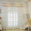 Cortina de bordado europeu de luxo atmosférico de alta qualidade, cortina acabada para sala de estar, janela do chão ao teto, varanda, quarto, tela de janela bordada