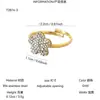 Anillo Minimalista Estilo Ins Coreano Único y Dulce de Acero Inoxidable Chapado en Oro de 18K con Flor de Estrella Multicolor Completa para Mujer