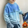 Sudadera fina para niño, jersey de manga larga con cuello redondo para niños, capa base para primavera, otoño e invierno, forro polar, prenda superior versátil para niños