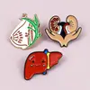 Broche Creativo Lindo con Forma de Órgano Versátil Accesorio para Ropa Mochila Insignia de Dibujos Animados de Aleación Esmaltada En Stock