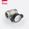 Válvula de Bola Medidora de Temperatura con Manómetro, Rosca Interna y Externa de Latón, Válvula de Bola de 1 pulgada para Monitoreo de Temperatura de Alta Precisión, Hecha a la Medida de Fábrica