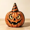 Bandeja de Mesa de Madera Retro Americana para Decoraciones de Halloween Fantasma Gato Negro Calabaza Búho Decoraciones para Exhibición en Ventana del Hogar