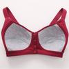 Ropa interior con hebilla delantera para mujer de mediana edad y mayores, nueva ropa interior fina estampada de talla grande, sujetador para mujer, chaleco de algodón suave