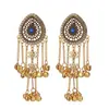 Pendientes largos con borlas, elegantes y sofisticados, con un toque de alta gama, únicos y atrevidos, de color dorado, pendientes exquisitos europeos y americanos