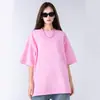 280G Novo Estilo Lavado Vintage Manga Curta Unissex Caimento Solto Estilo Americano Algodão Puro Pesado Camiseta Personalizada