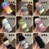 Elástico de Cabelo de Alta Elasticidade Embalado Corda para Rabo de Cavalo Alto Feminino Elástico de Borracha Durável Faixa de Cabelo Capa de Couro Anel de Cabelo Colorido