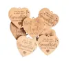 Nuevos y Populares Adornos de Corazón de Madera Transfronterizos Personalizados Grabado DIY Regalos Festivos de San Valentín para Parejas