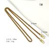 Cadena Metálica de Fábrica Correa de Repuesto para Bolsos de Hombro y Cruzados, Accesorio de Correa de Hombro Individual Color Dorado, Estilo Lujo Ligero