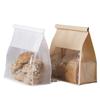 Bolsa para pan tostado, bolsa de papel kraft, bolsa para hornear con borde enrollado, bolsa para tostadas, bolsa para empaquetar pan de papa, bolsa para empaquetar