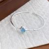 Pulseira Aberta Hailanbao Japonesa e Coreana Pulseira de Prata para Meninas Presente Moda para o Dia a Dia Versátil Design de Nicho Moda de Alta Qualidade