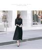 Vestido feminino elegante plissado de manga curta com gola alta, de cor única, estilo japonês, para primavera e verão, com cintura marcada, slim fit, 8 cores, comércio exterior transfronteiriço