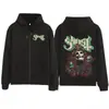 Sudadera con cremallera Harajuku Tour Mundial Calavera Fantasma 2026 Álbum Sudadera con cremallera Gótica Unisex