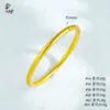 Pulsera de Oro de Arena Vietnamita de Alta Calidad Método Ancestral Herencia Anillo Sólido Liso Pulsera de Oro Genuino Joyería Duradera Venta al por Mayor