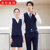 Traje Profesional para Estudiantes Universitarios Transfronterizos Traje Vestido Formal Traje de Chaleco para Mujer Ropa de Trabajo de Manga Larga para Hombres y Mujeres Ocasiones Formales 4S