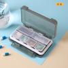 Pastillero portátil sellado a prueba de humedad de 6 compartimentos, subempaque de medicamentos, almacenamiento semanal, pastillero para viajes mañana y tarde, venta al por mayor, logotipo impreso