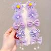 2026 Pinzas para el Cabello de Niña con Lazo Accesorios de Flor Dulce para el Cabello de Bebé Pasadores de Princesa para Niñas Clip de Nuevo Estilo Adornos para el Cabello